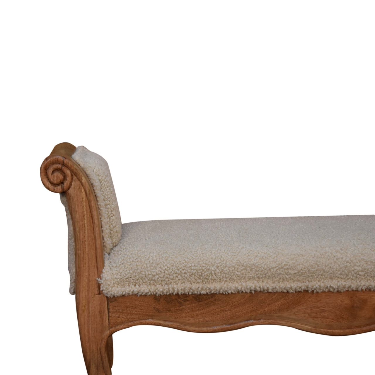 Bouclé French Inspired Bench