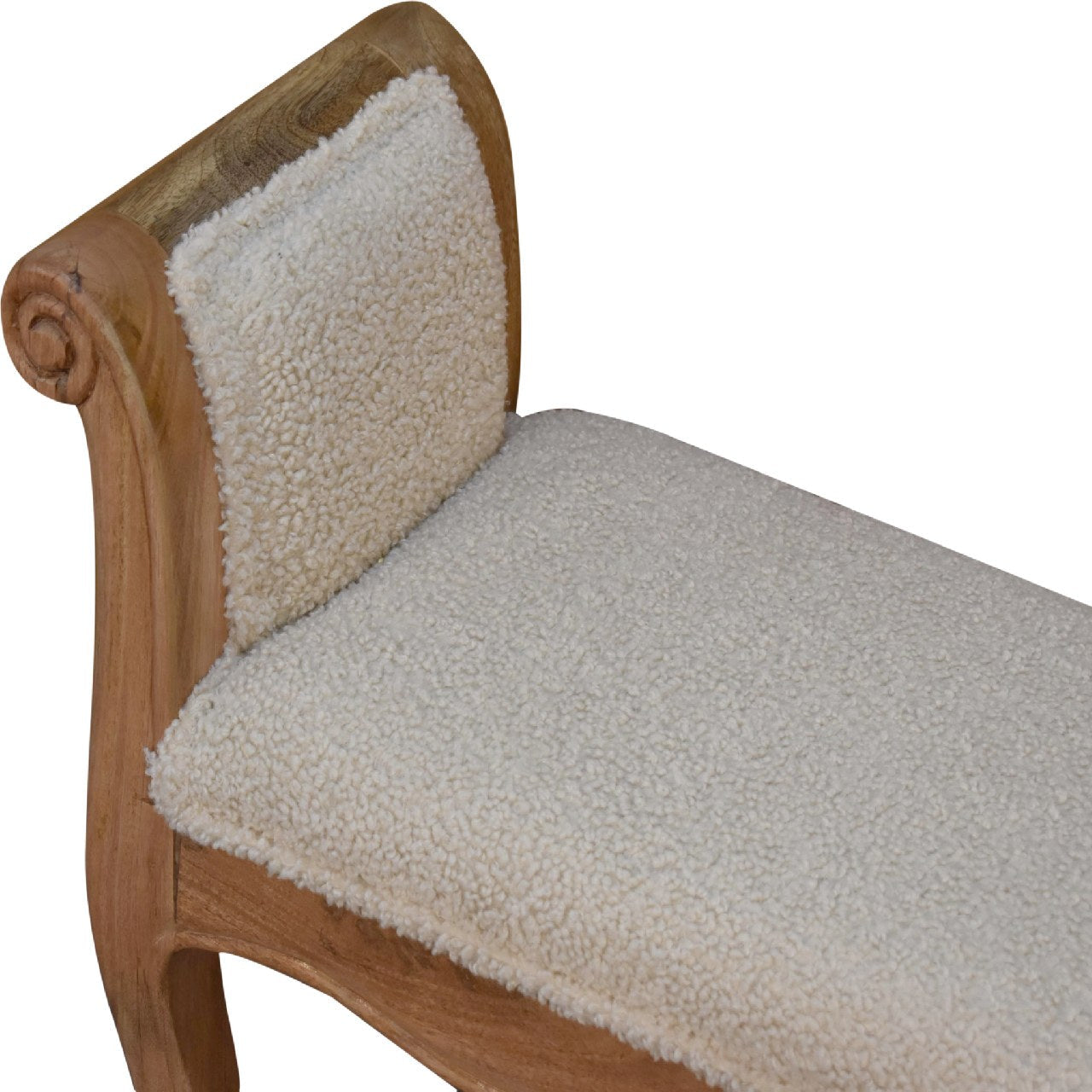 Bouclé French Inspired Bench