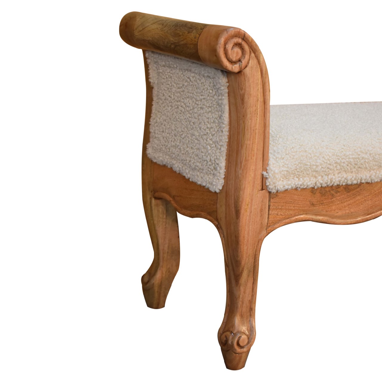 Bouclé French Inspired Bench