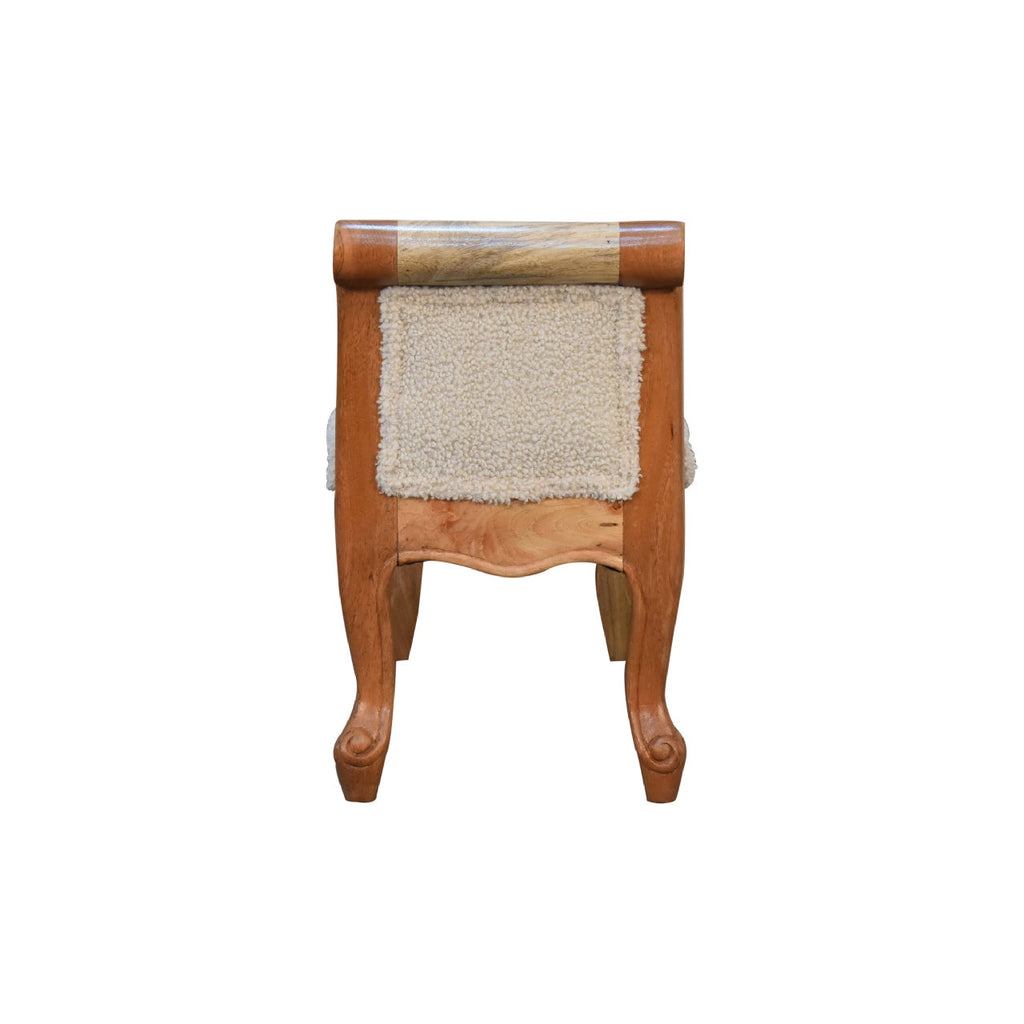 Bouclé French Inspired Bench