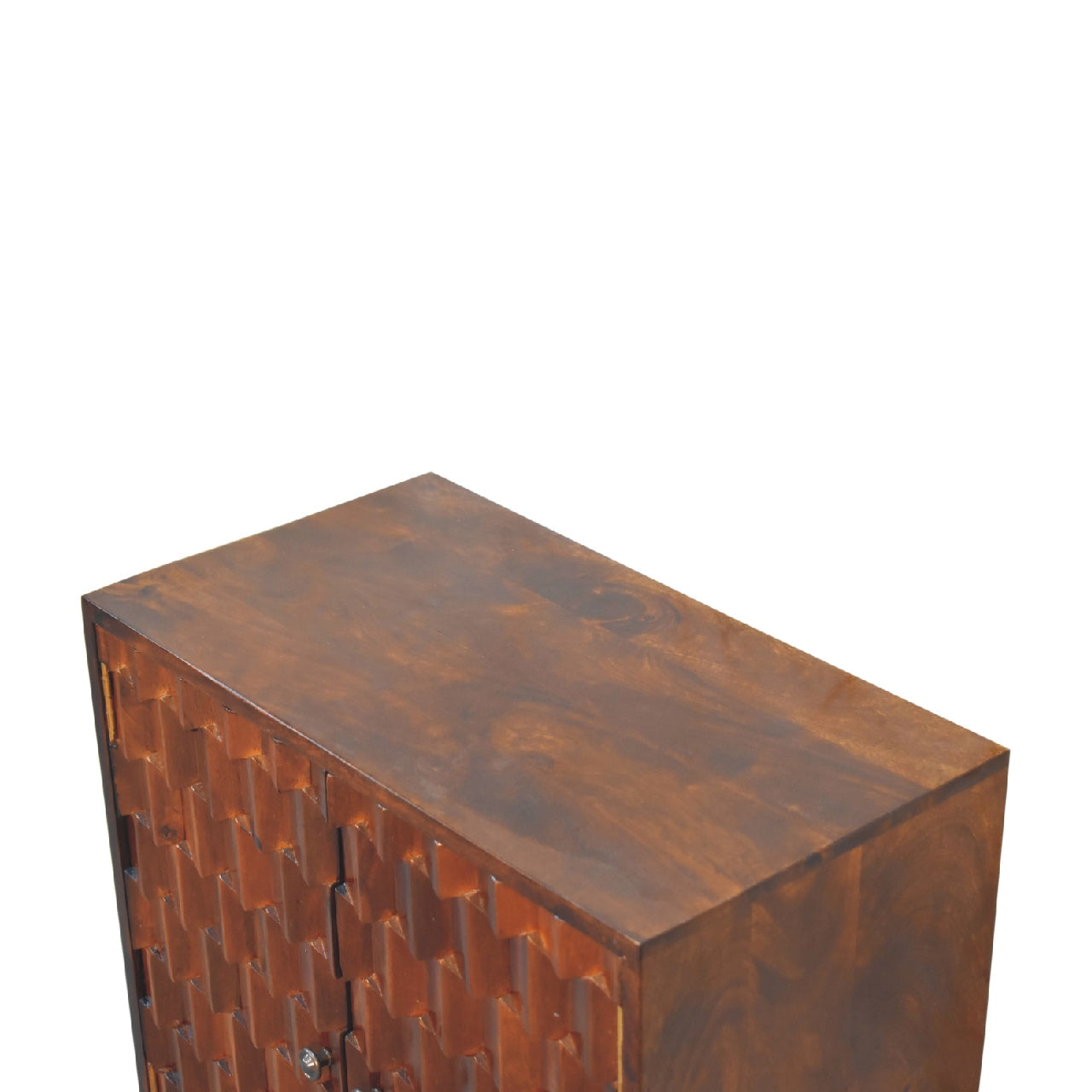 Pineapple Carved Cabinet, Chestnut