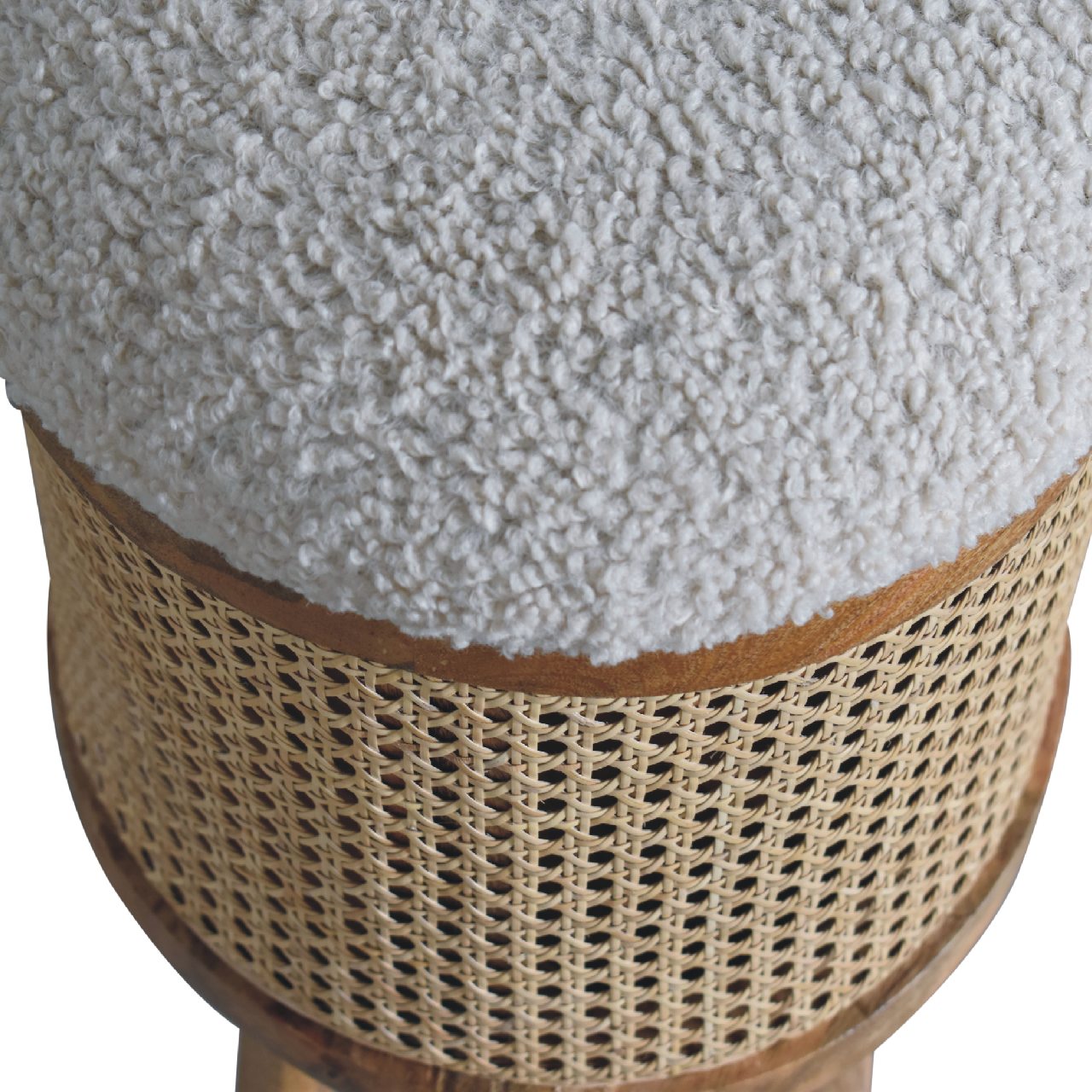 Larissa Lid-Up Boucle Stool