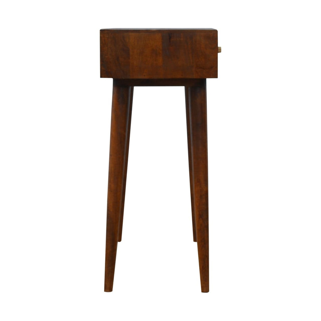 Algot Console Table, Brass Inlay