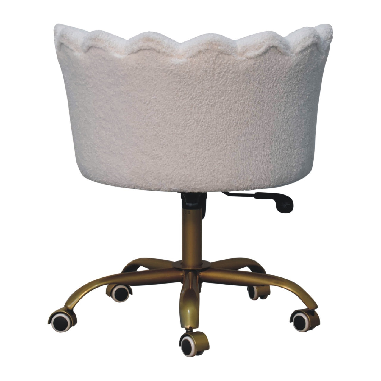 Boucle Height Adjustable Swivel Chair