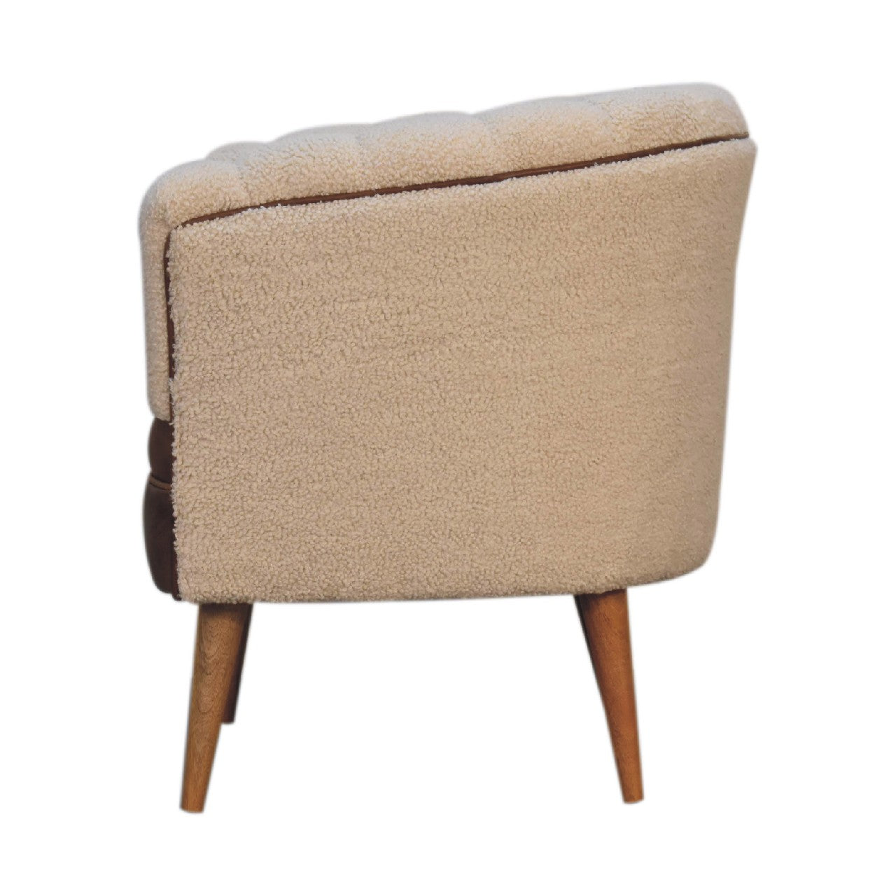 Buffalo Leather Boucle Armchair