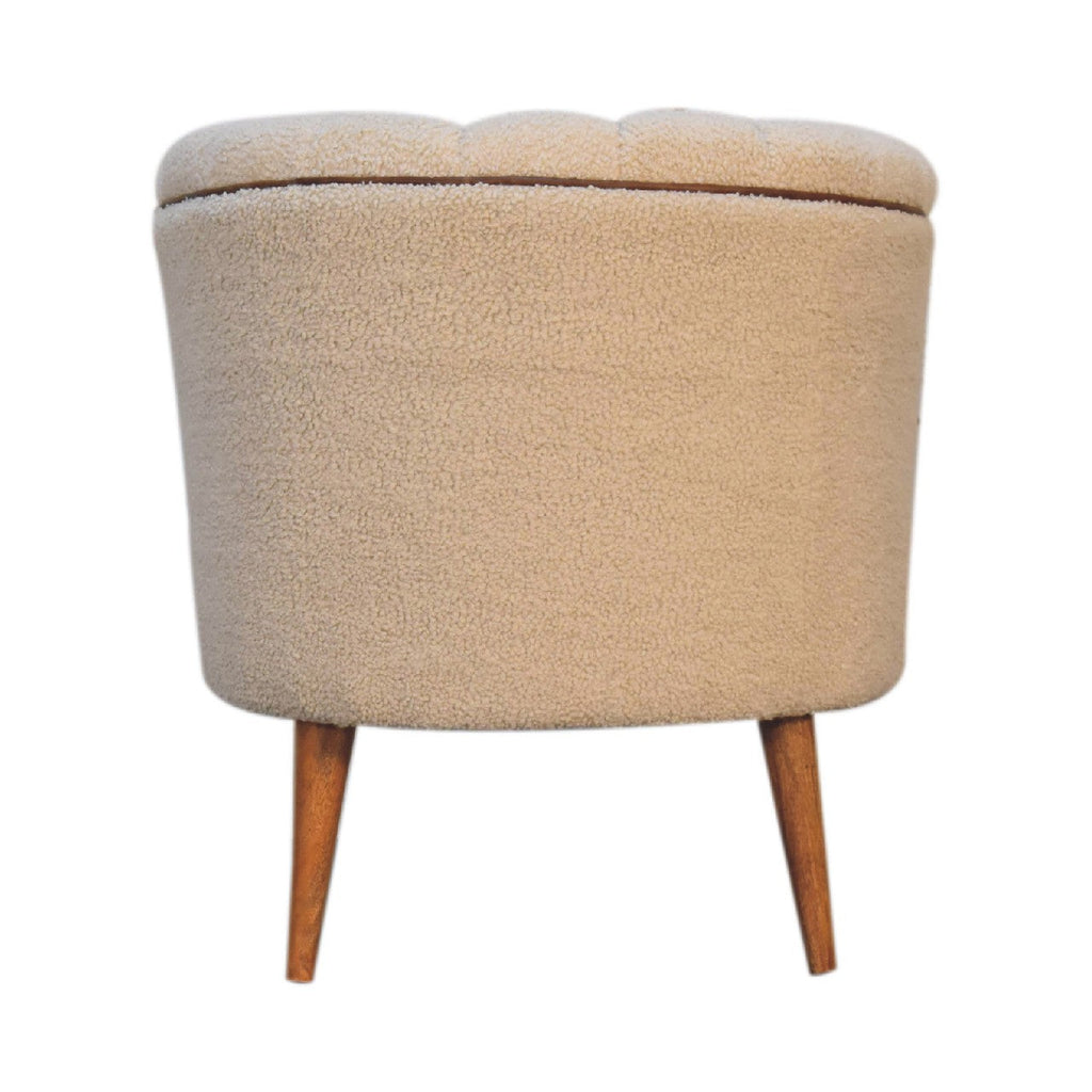 Buffalo Leather Boucle Armchair