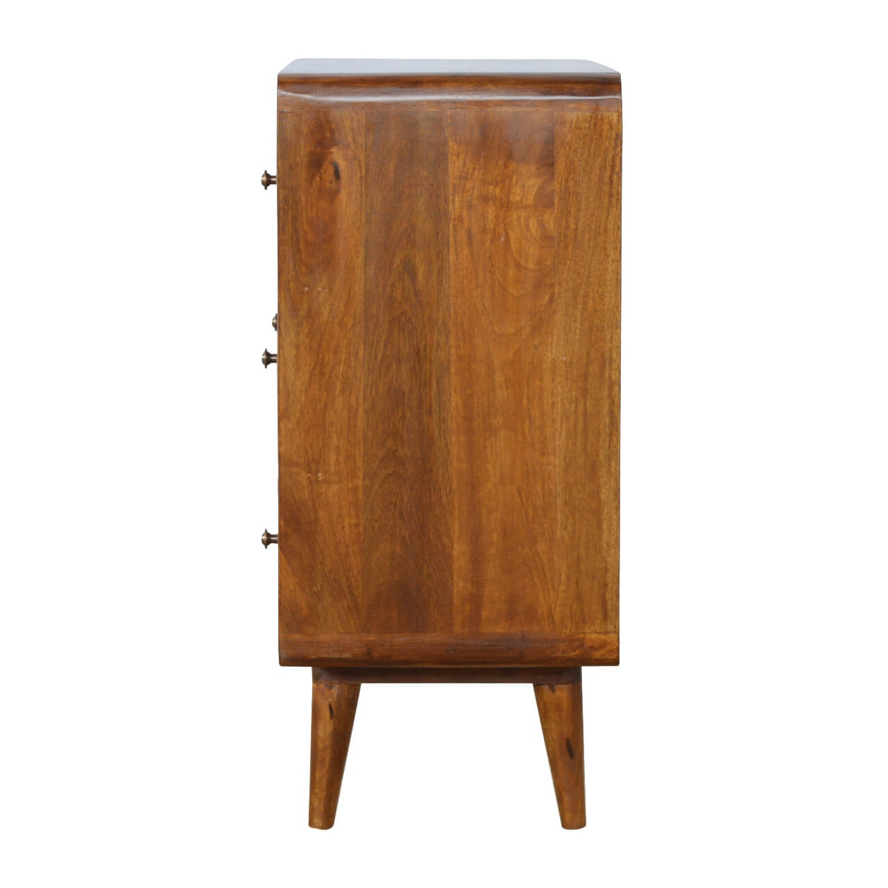 Curved 3 Drawer Chest, Chestnut