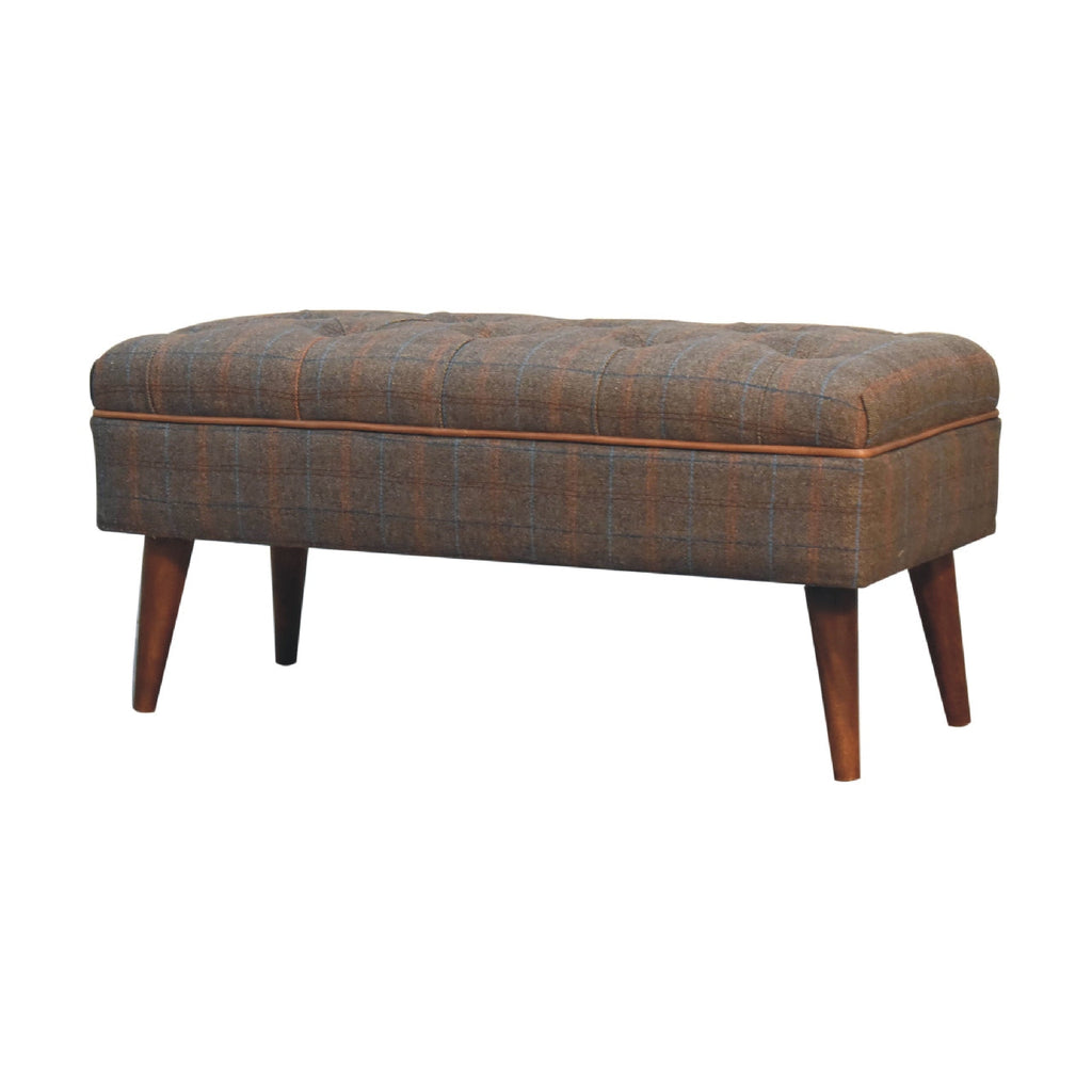 Mixed Tweed Buffalo Pipe Bench