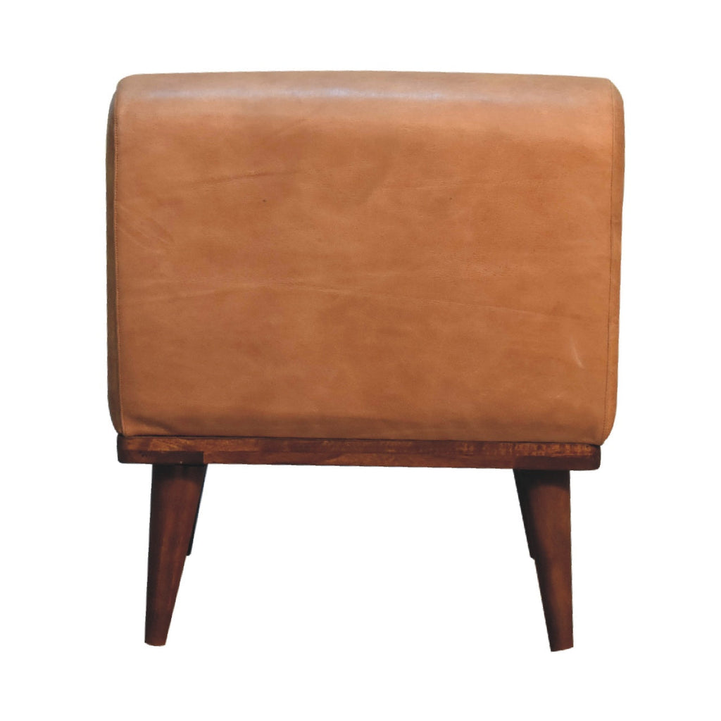 Leather Backrest Stool