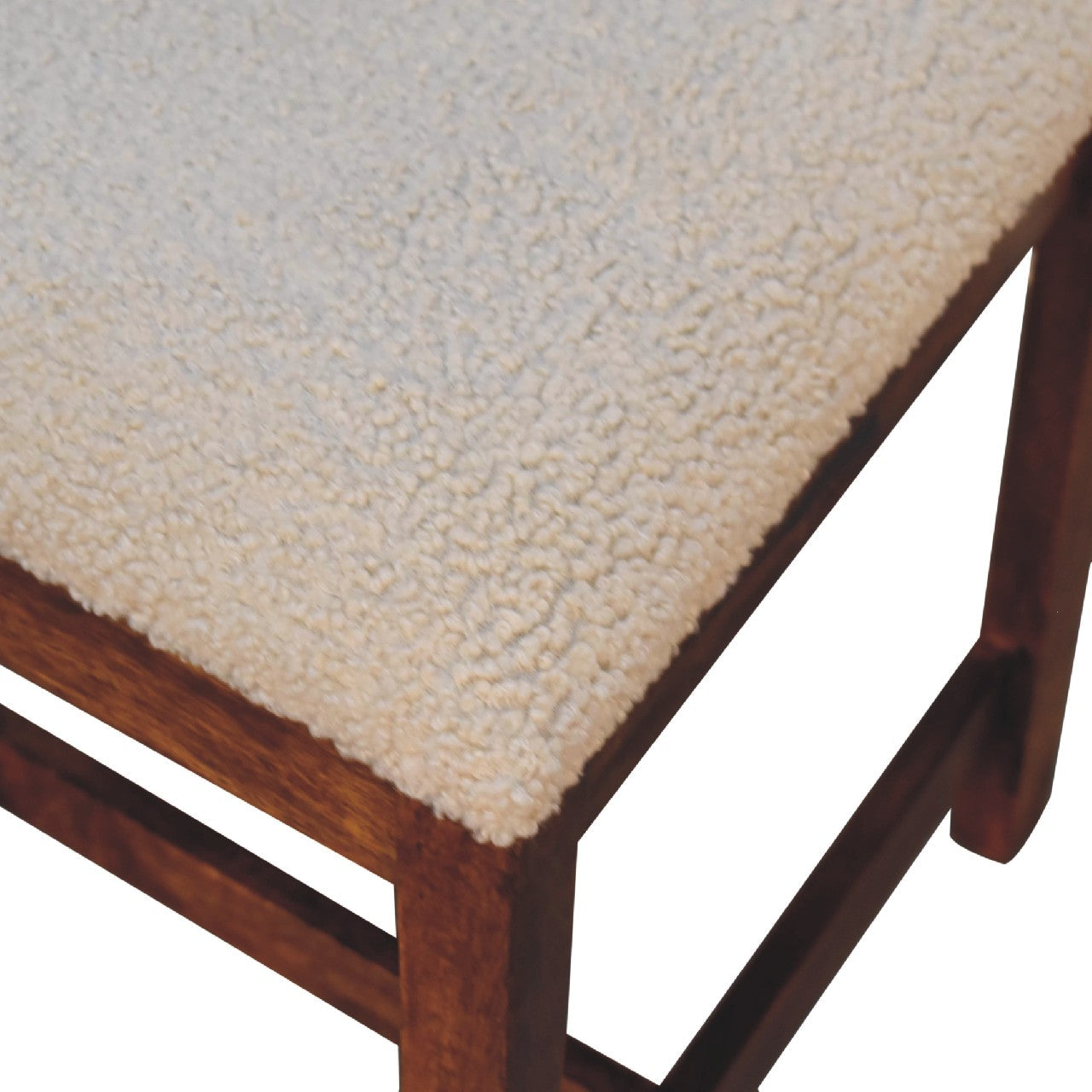 Rattan Boucle Dining Chair