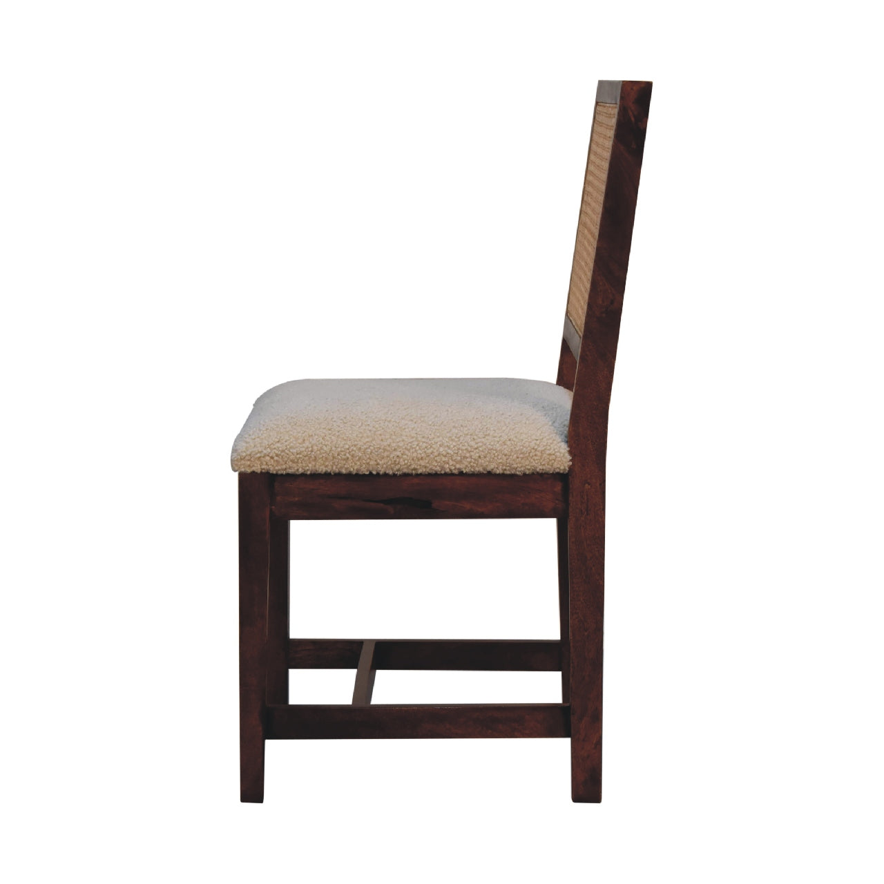 Rattan Boucle Dining Chair