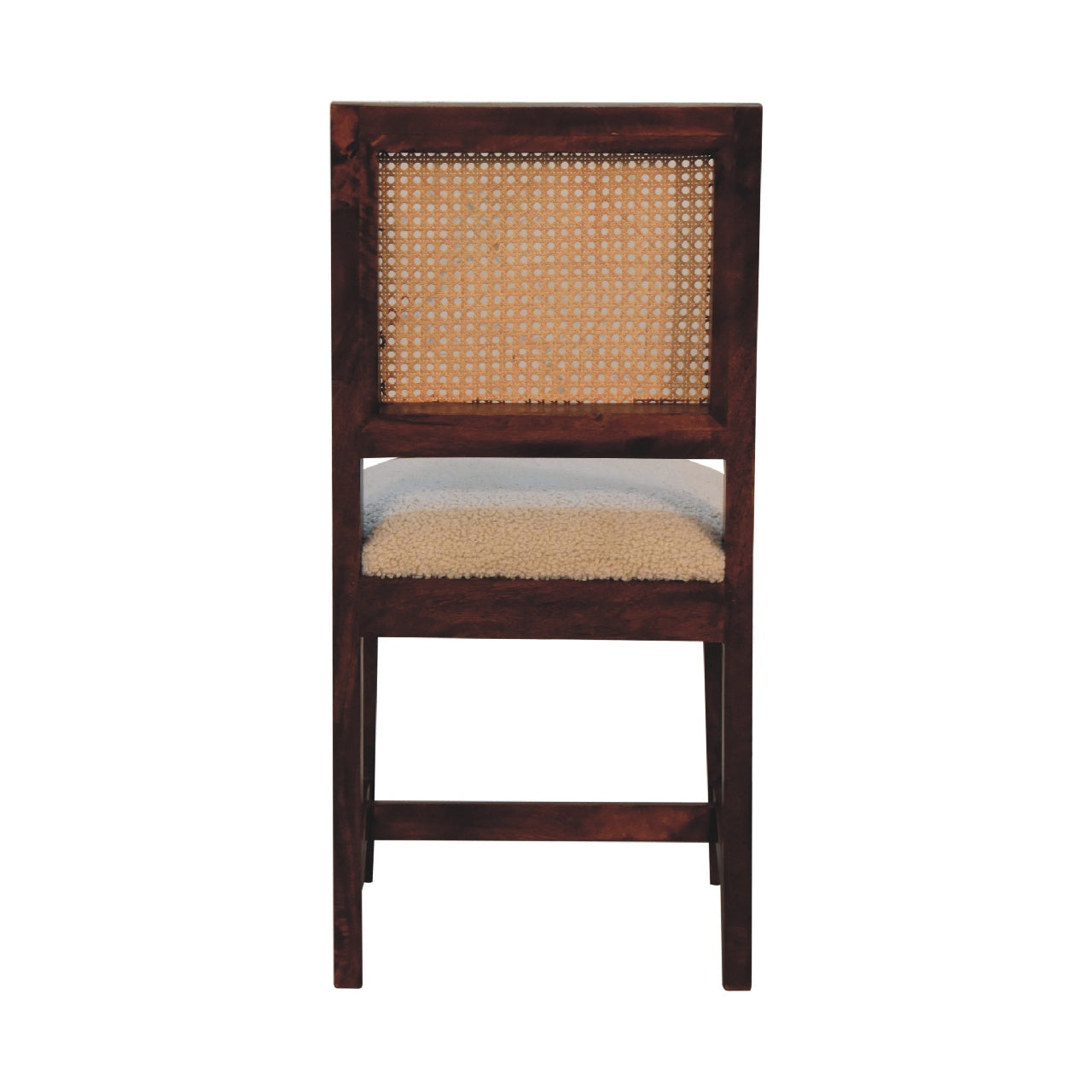 Rattan Boucle Dining Chair