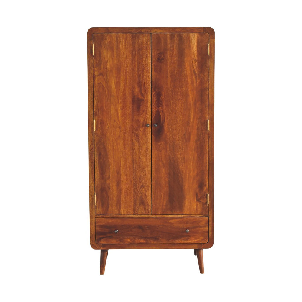 Arto Double Wardrobe, Chestnut Finish