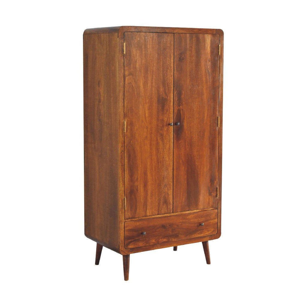 Arto Double Wardrobe, Chestnut Finish