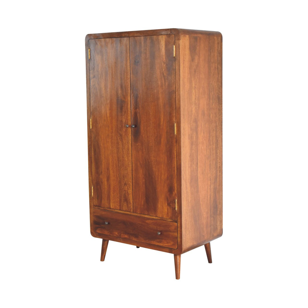 Arto Double Wardrobe, Chestnut Finish