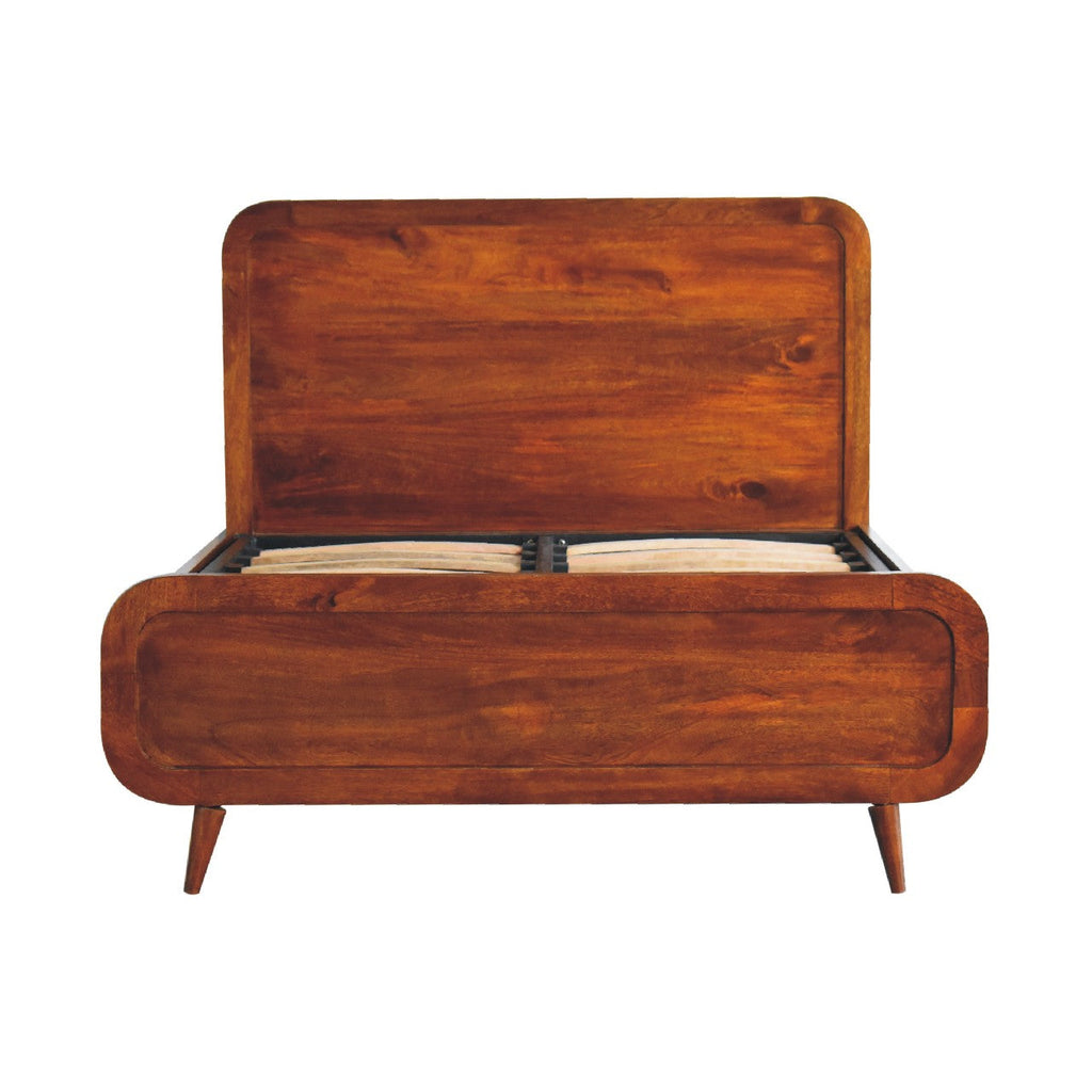 Arto Double Bed, Chestnut