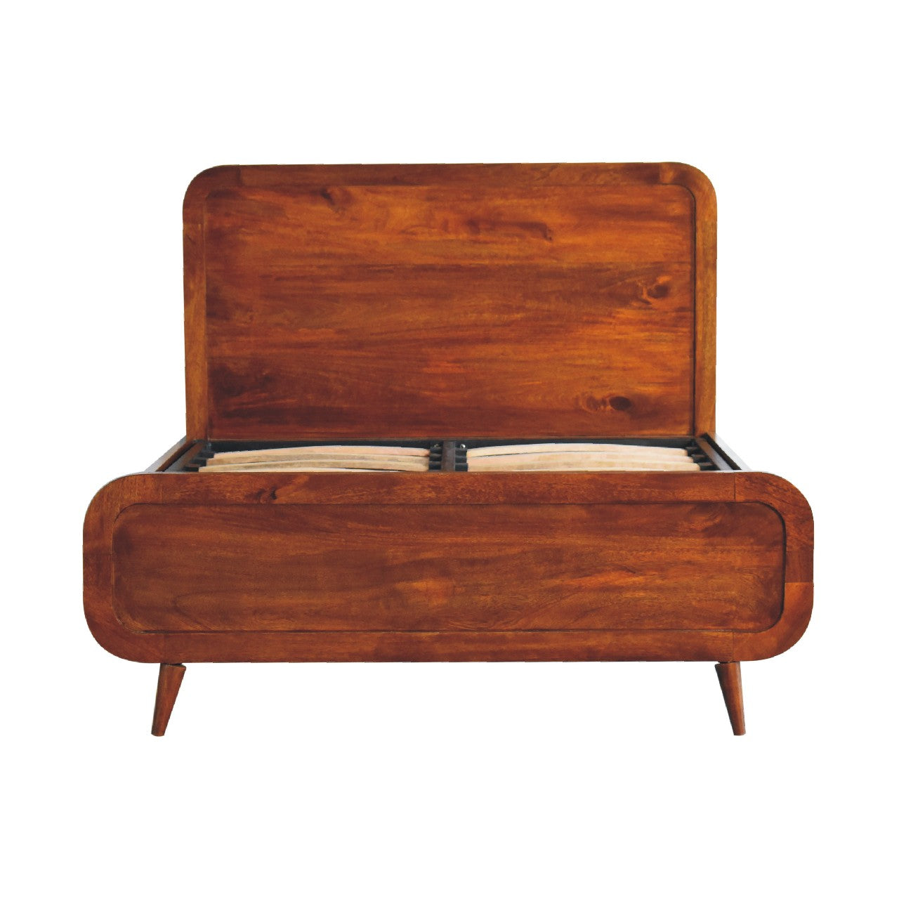 Arto Double Bed, Chestnut