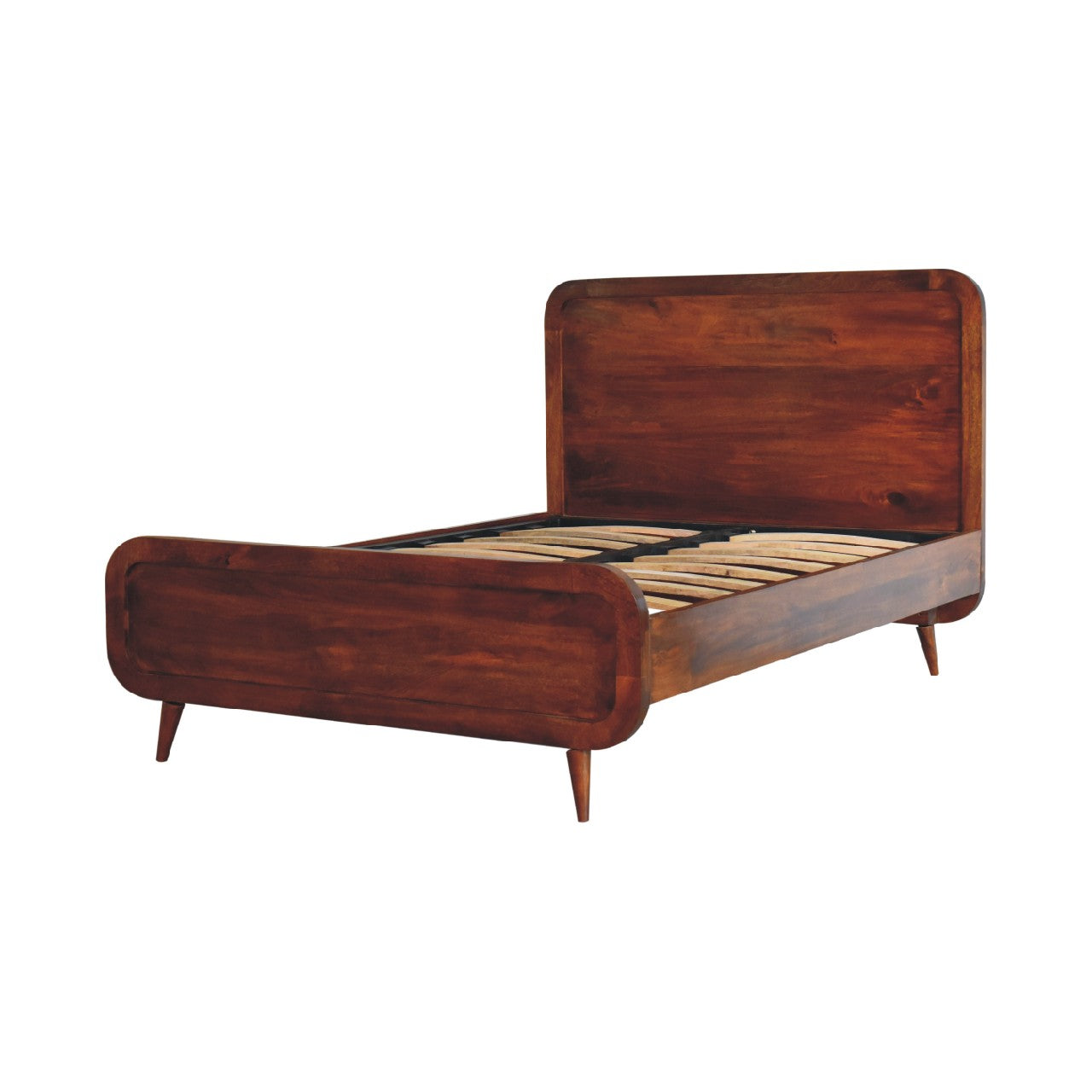 Arto Double Bed, Chestnut
