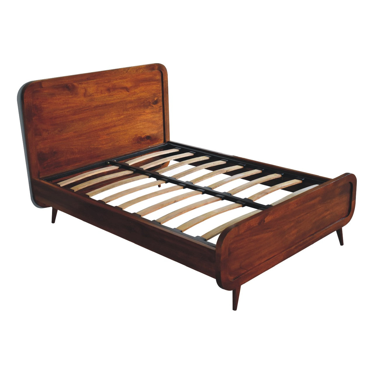 Arto Double Bed, Chestnut