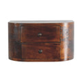 Luna Floating Bedside Table, Chestnut
