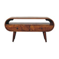 Circular TV Stand, Chestnut