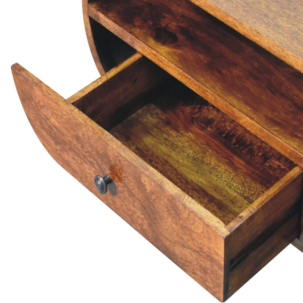 Circular TV Stand, Chestnut