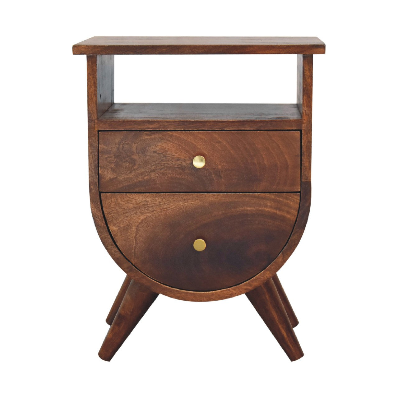 2 Drawers 1 Shelf Bedside Table