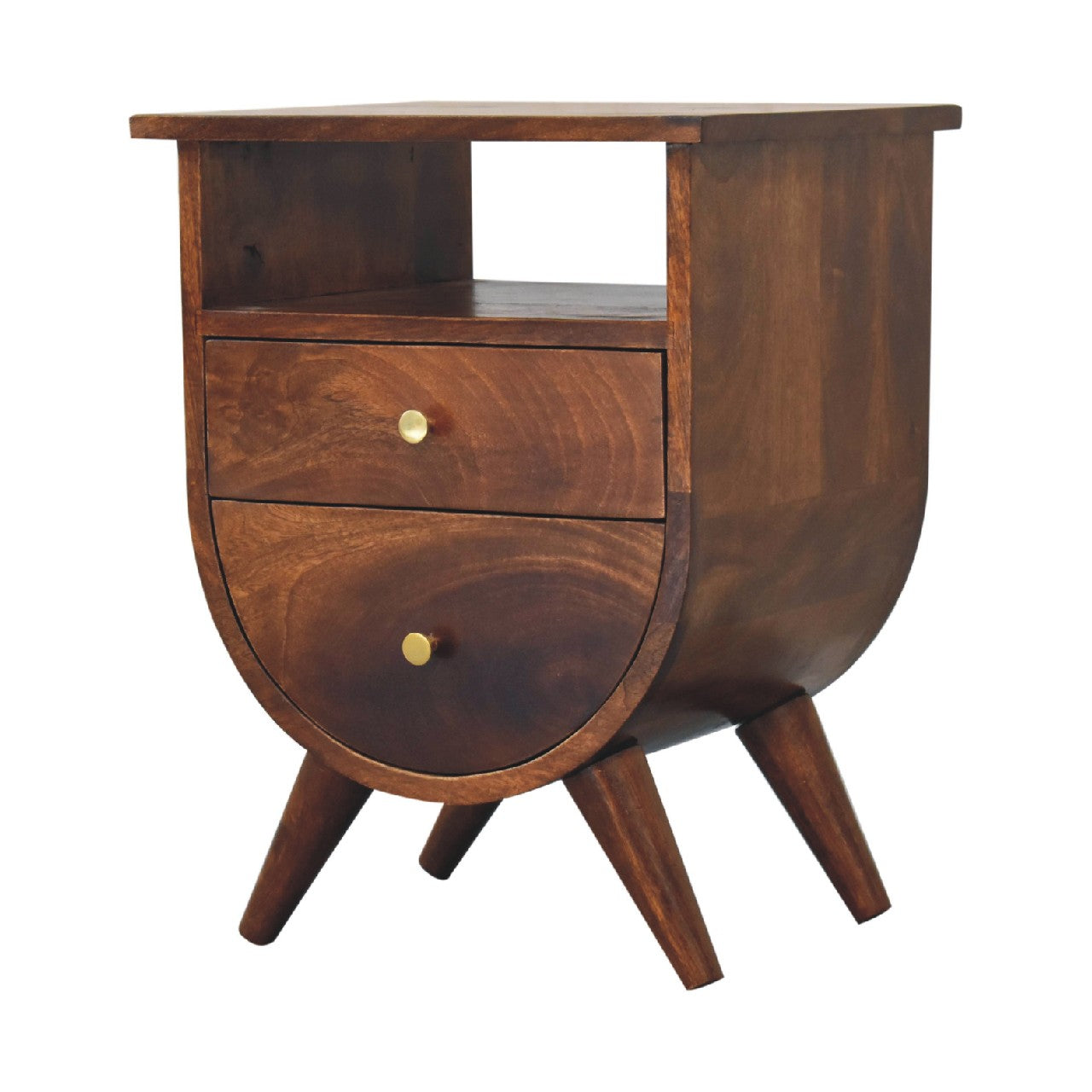 2 Drawers 1 Shelf Bedside Table