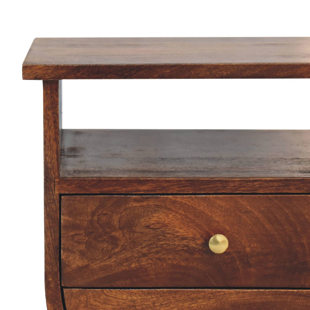 2 Drawers 1 Shelf Bedside Table
