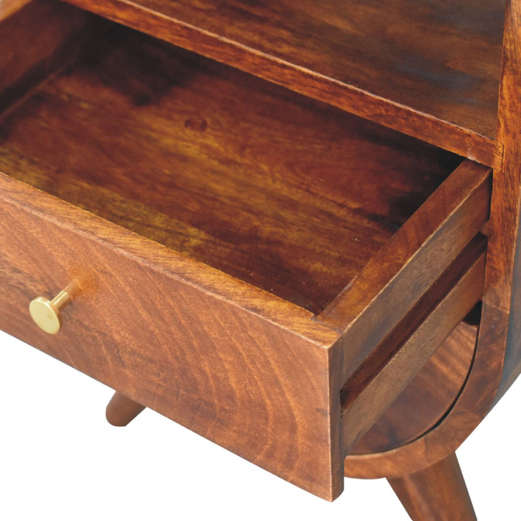 2 Drawers 1 Shelf Bedside Table