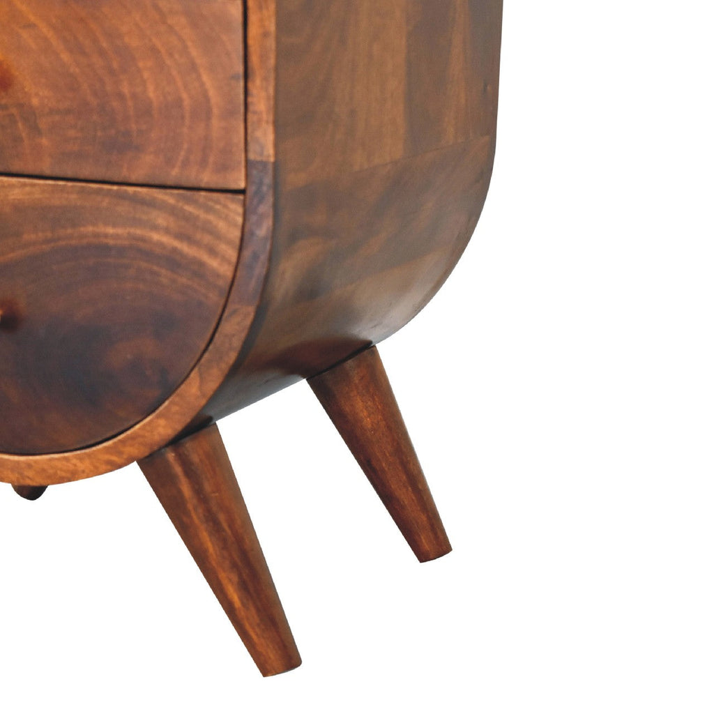 2 Drawers 1 Shelf Bedside Table