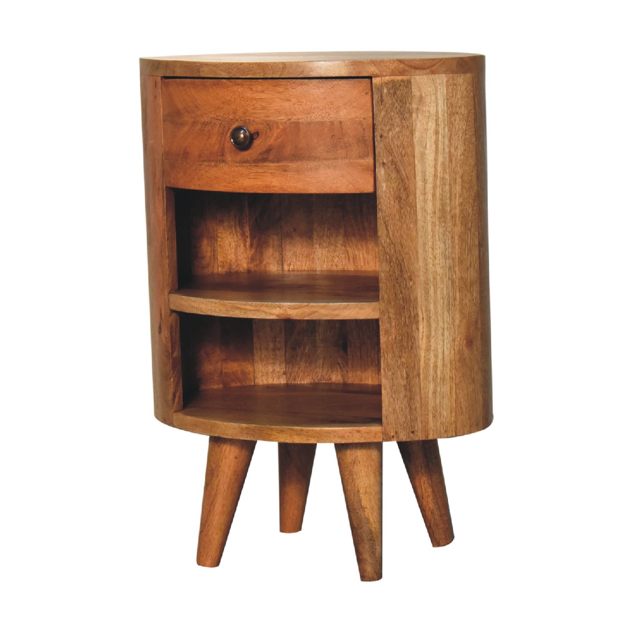 1 Drawer 2 Shelves Bedside Table