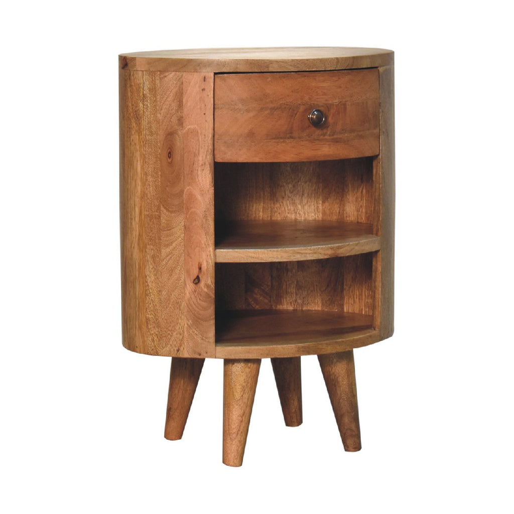 1 Drawer 2 Shelves Bedside Table