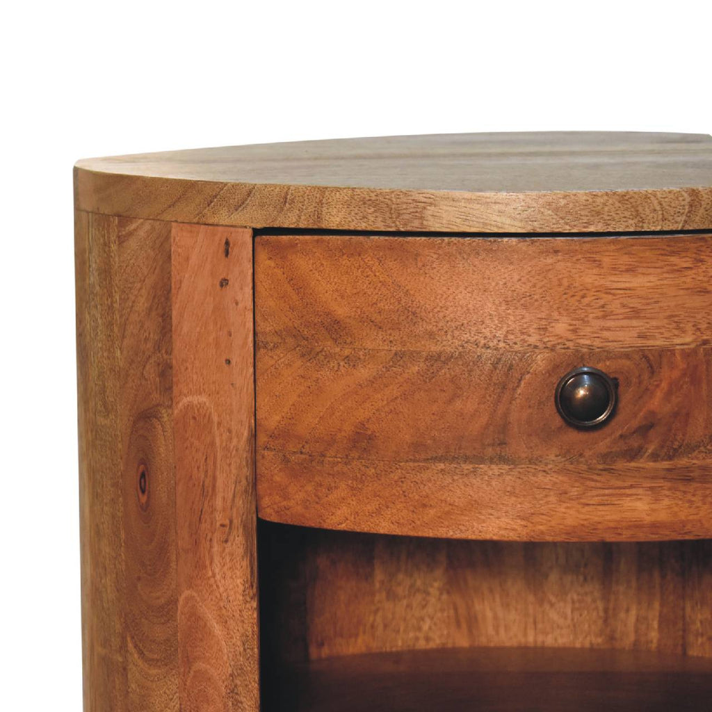 1 Drawer 2 Shelves Bedside Table