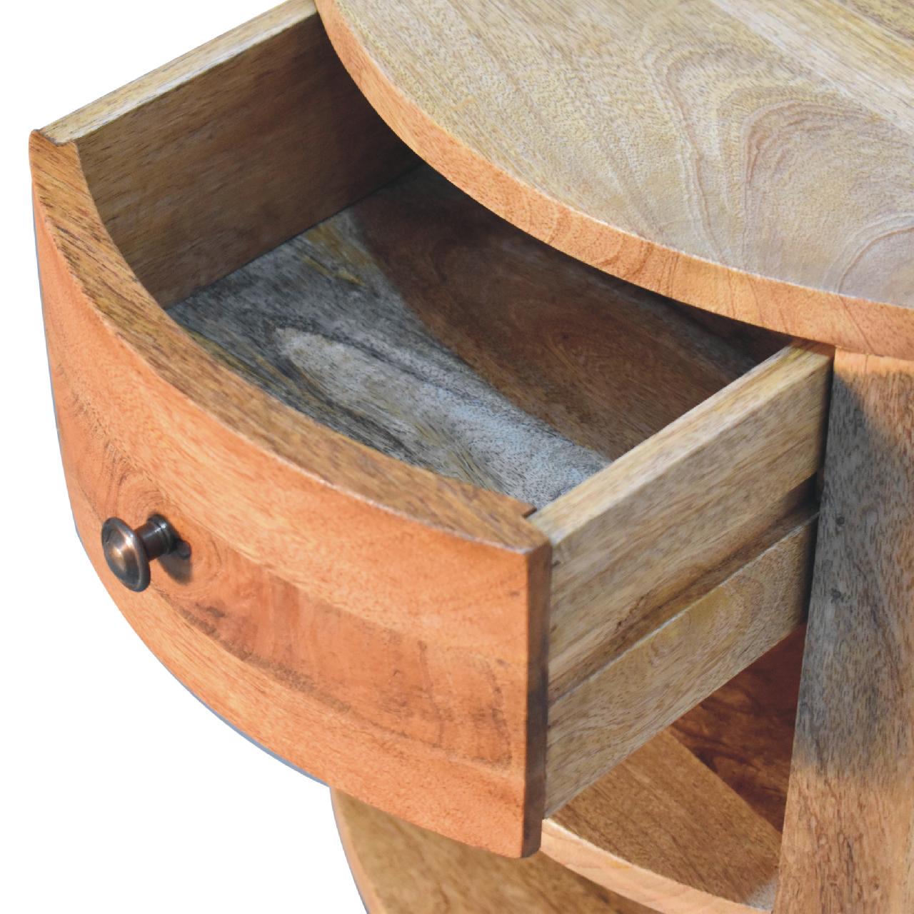 1 Drawer 2 Shelves Bedside Table