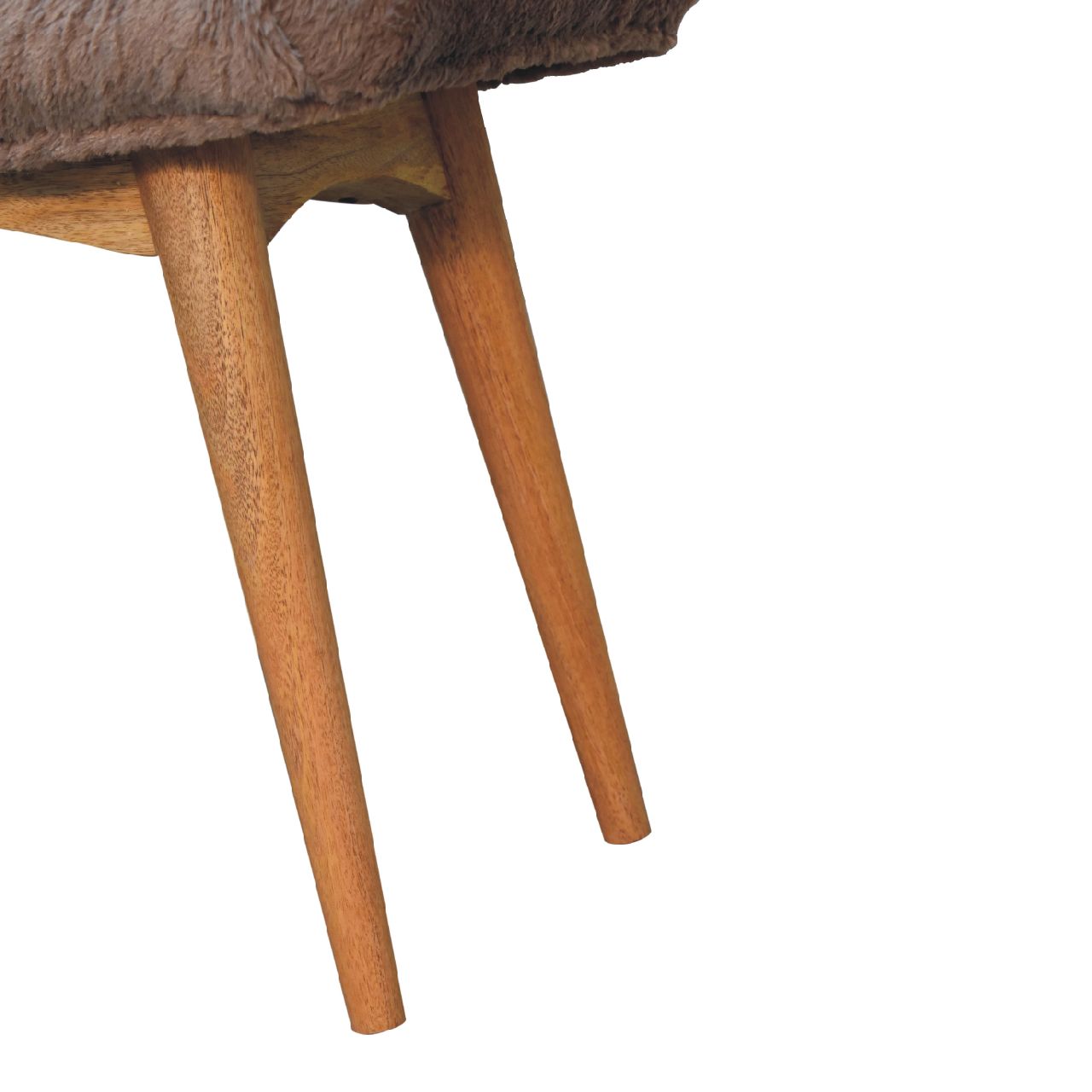 Faux Fur Curved Bench