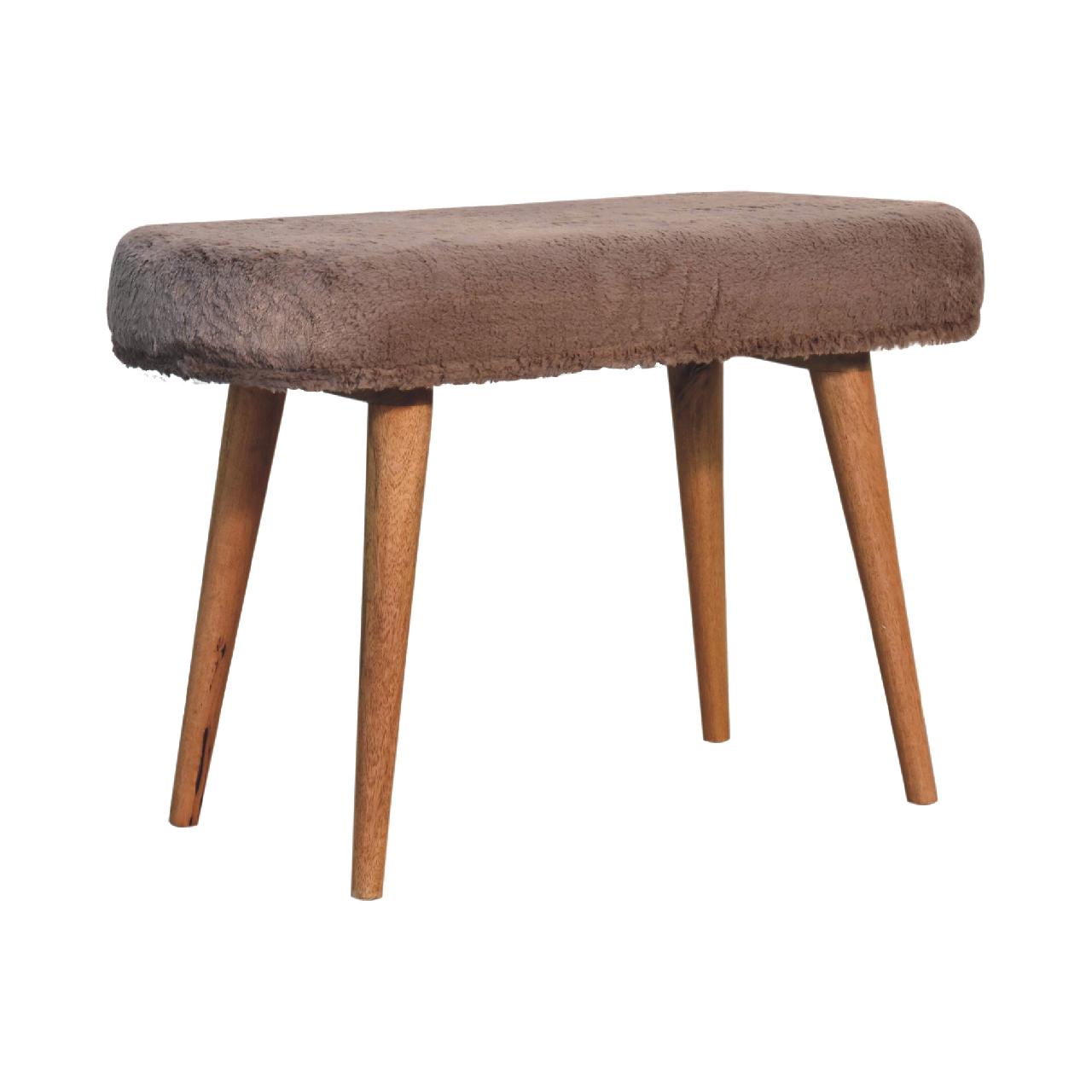 Faux Fur Bench
