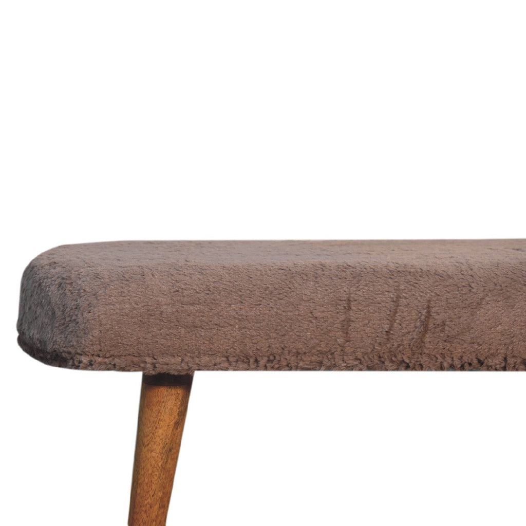 Faux Fur Bench