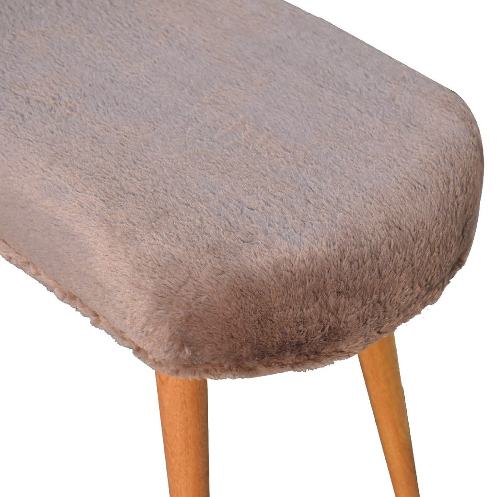 Faux Fur Bench