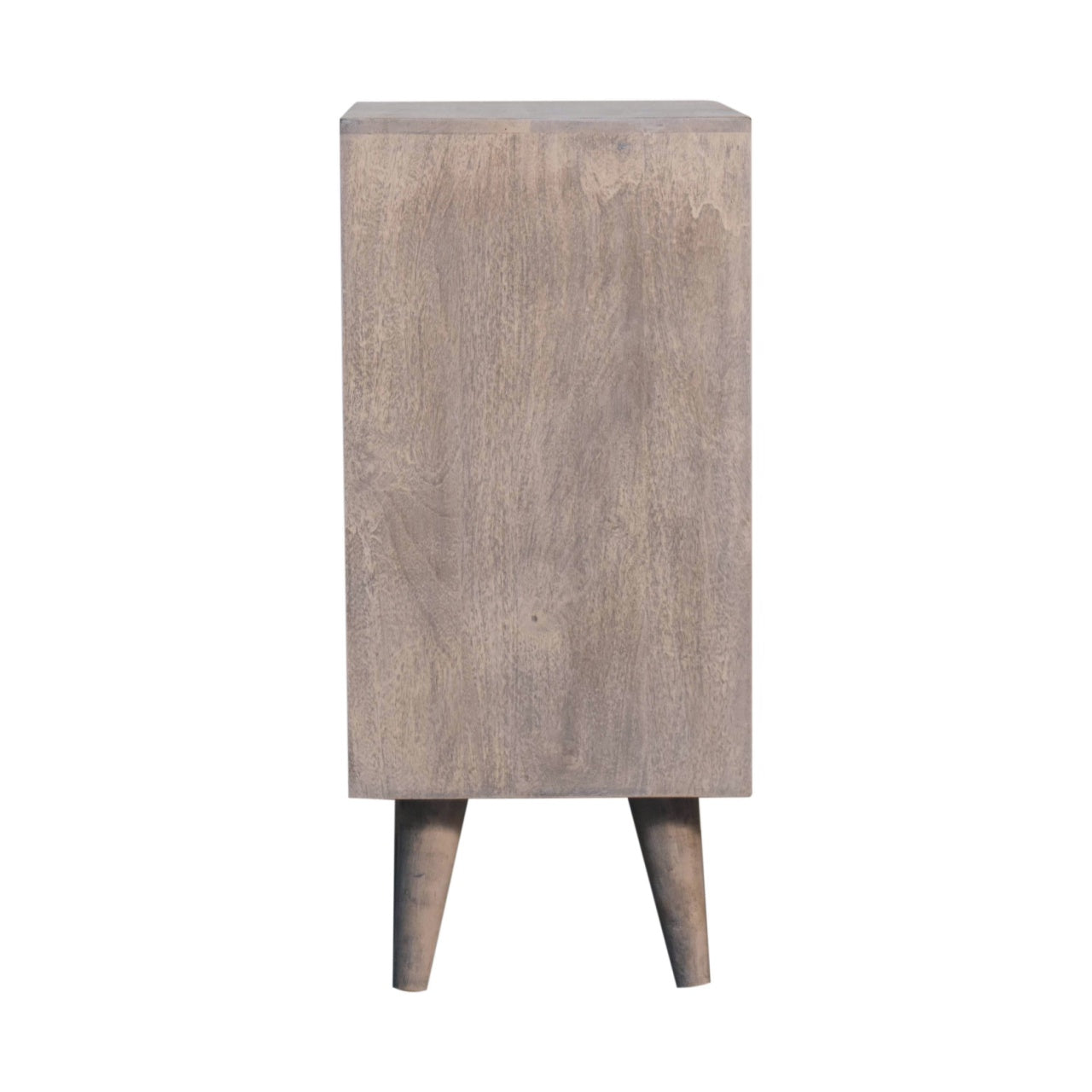 Narrow Pineapple Carved Cabinet, Stone Finish