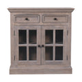 Wooden Cabinet with Glazed Doors
