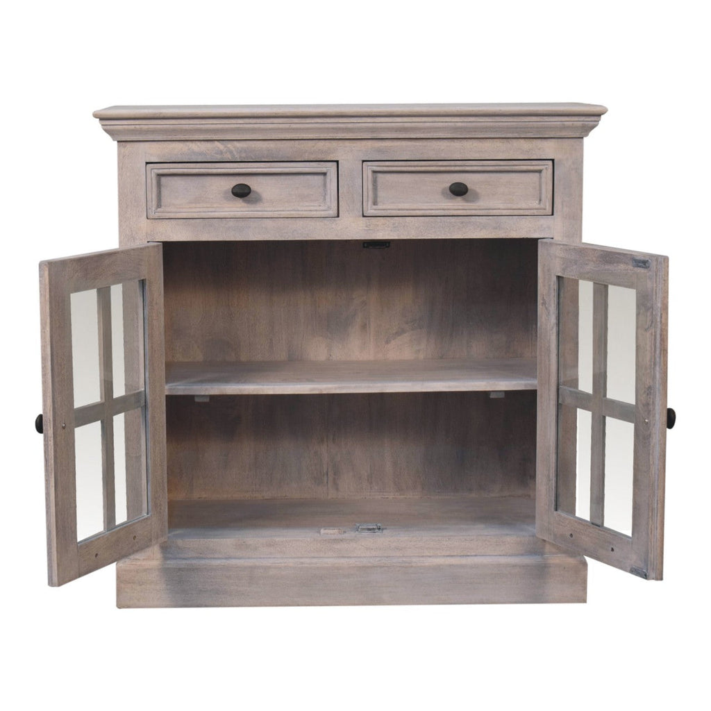 Wooden Cabinet with Glazed Doors