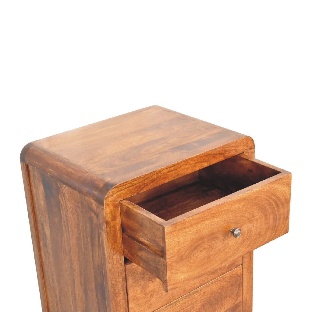 Arto 5 Drawer Tallboy, Chestnut