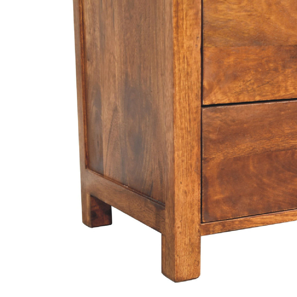 Arto 5 Drawer Tallboy, Chestnut