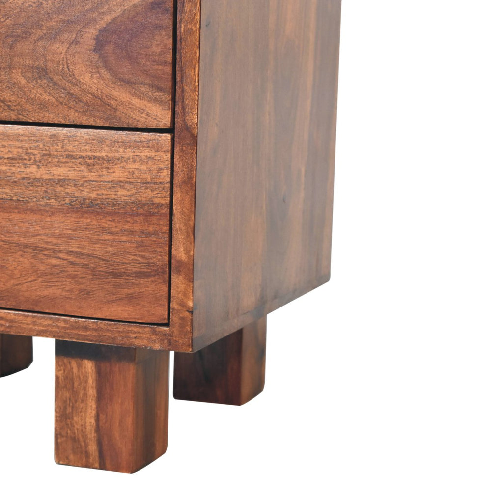 Naya Wooden Bedside with Storage, Chestnut