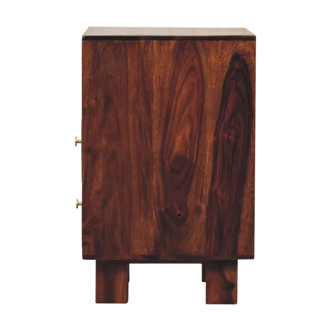 Naya Wooden Bedside with Storage, Chestnut