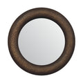 Wooden Hammered Mirror, Metallic Finish