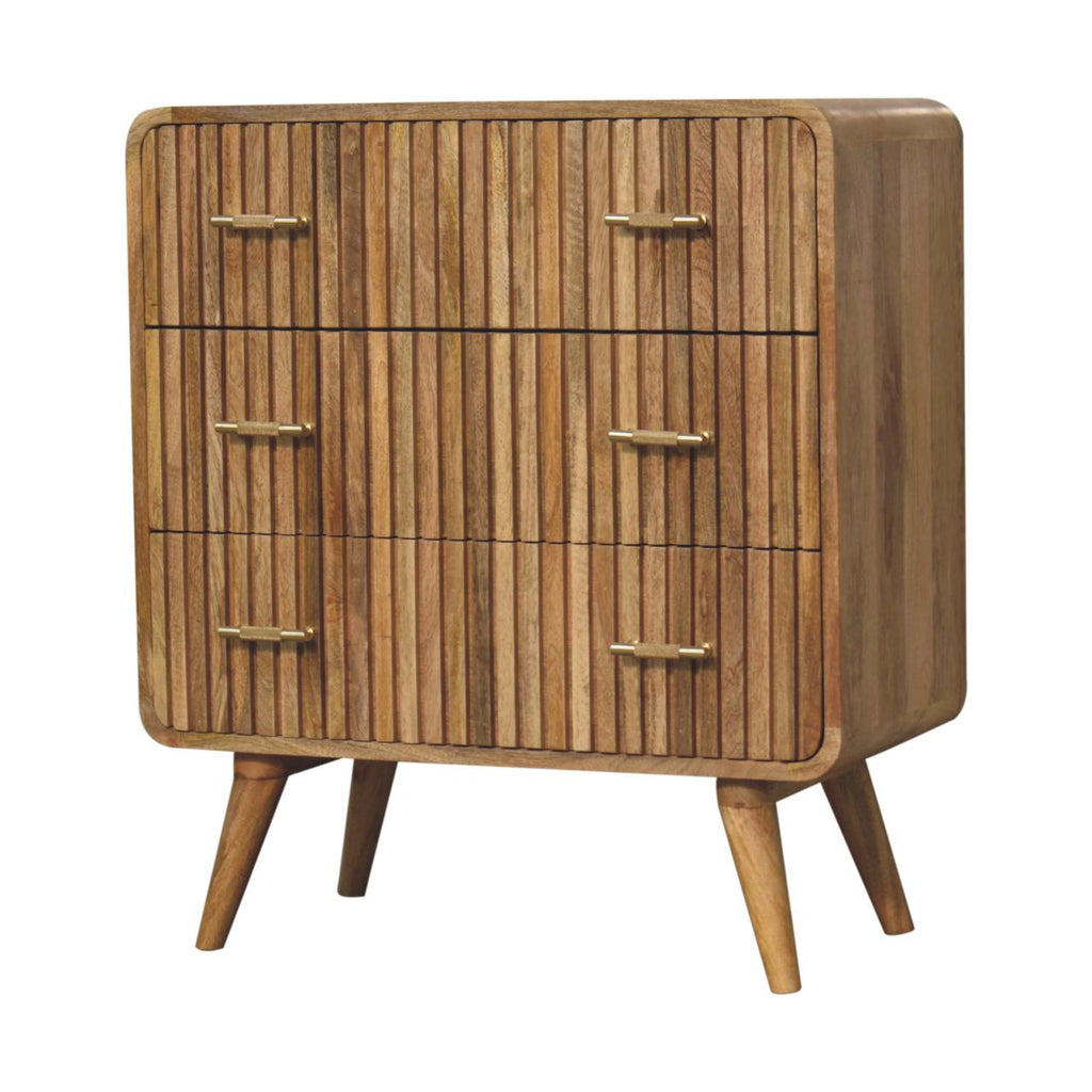 Valen 3 Drawer Wooden Chest, Oak