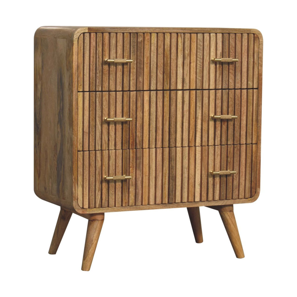 Valen 3 Drawer Wooden Chest, Oak
