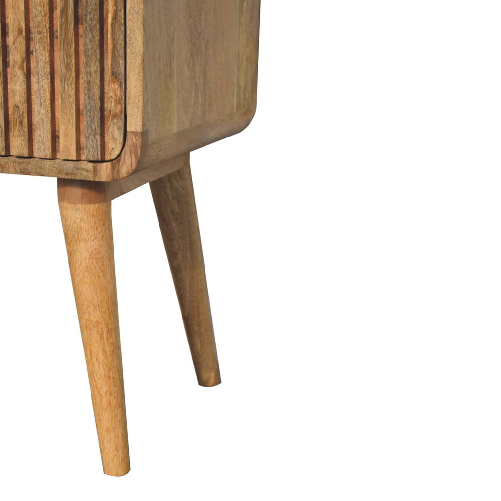 Valen 2 Drawers Wooden Bedside Table, Oak Finish